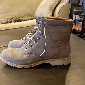 Gray suede timberland boots